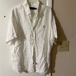Ralph Lauren Men's White Casual Button Down Shirt